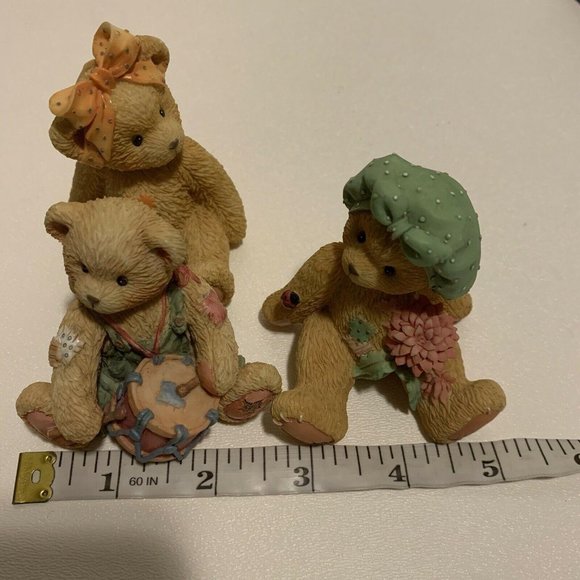 Vintage Enesco Cherished Teddies 3 Figurines 90s - Picture 8 of 8